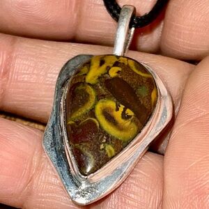 Azubalite Jasper Pendant 1 7/8”